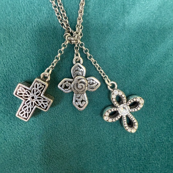 Brighton Silver Triple Pendant Necklace - Picture 1 of 3